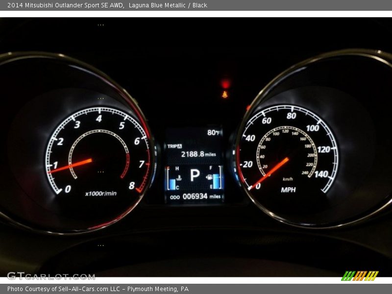 Laguna Blue Metallic / Black 2014 Mitsubishi Outlander Sport SE AWD