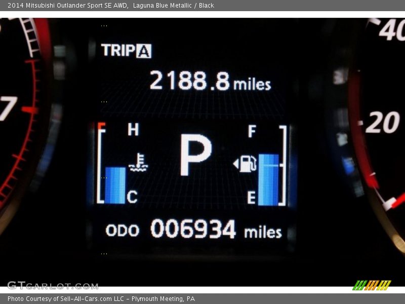 Laguna Blue Metallic / Black 2014 Mitsubishi Outlander Sport SE AWD