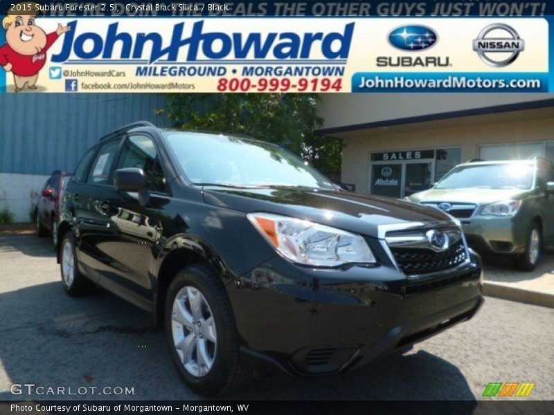 Crystal Black Silica / Black 2015 Subaru Forester 2.5i