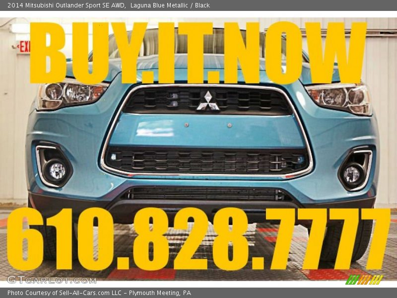 Laguna Blue Metallic / Black 2014 Mitsubishi Outlander Sport SE AWD