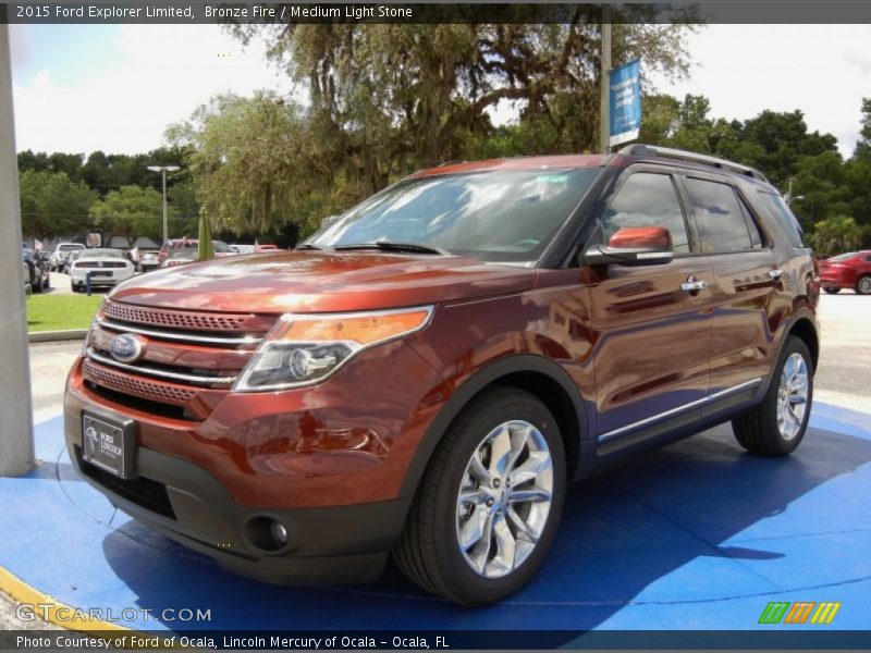 Bronze Fire / Medium Light Stone 2015 Ford Explorer Limited