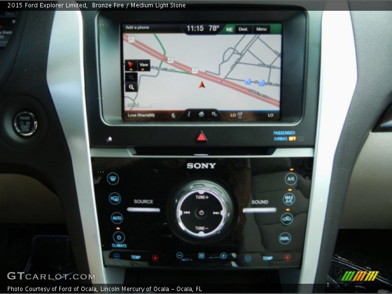 Bronze Fire / Medium Light Stone 2015 Ford Explorer Limited