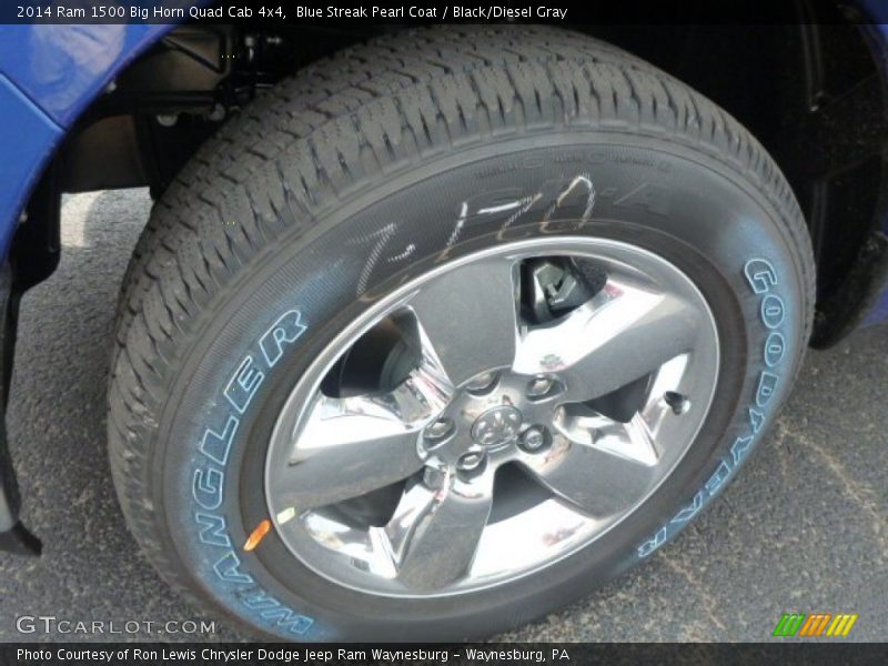 Blue Streak Pearl Coat / Black/Diesel Gray 2014 Ram 1500 Big Horn Quad Cab 4x4