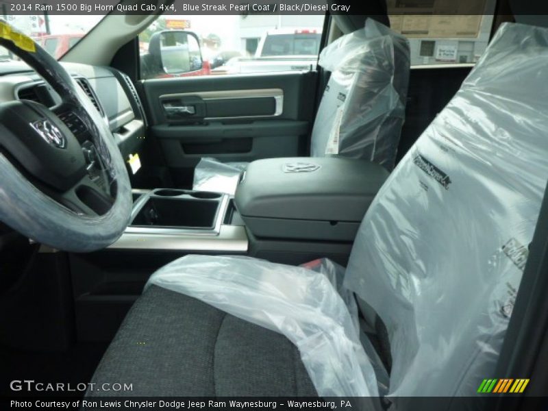 Blue Streak Pearl Coat / Black/Diesel Gray 2014 Ram 1500 Big Horn Quad Cab 4x4