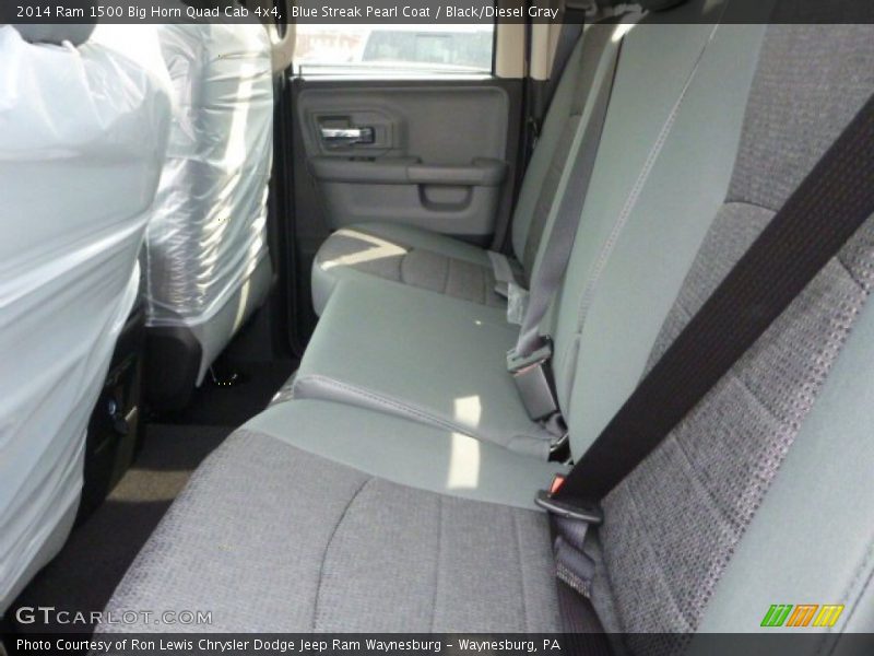 Blue Streak Pearl Coat / Black/Diesel Gray 2014 Ram 1500 Big Horn Quad Cab 4x4
