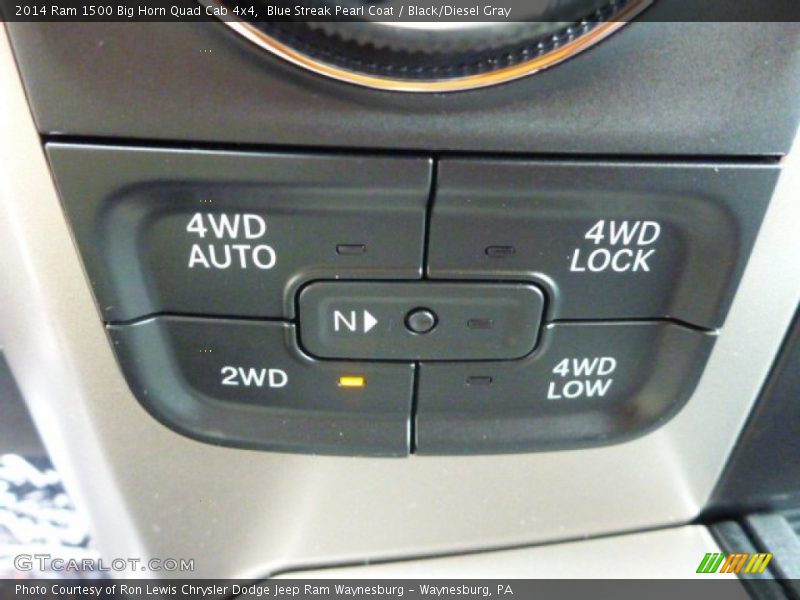 Blue Streak Pearl Coat / Black/Diesel Gray 2014 Ram 1500 Big Horn Quad Cab 4x4