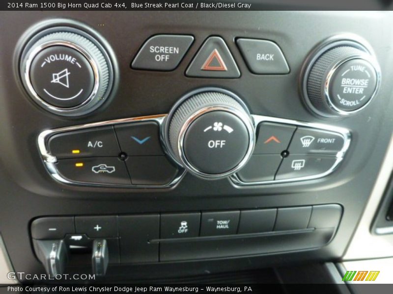 Blue Streak Pearl Coat / Black/Diesel Gray 2014 Ram 1500 Big Horn Quad Cab 4x4