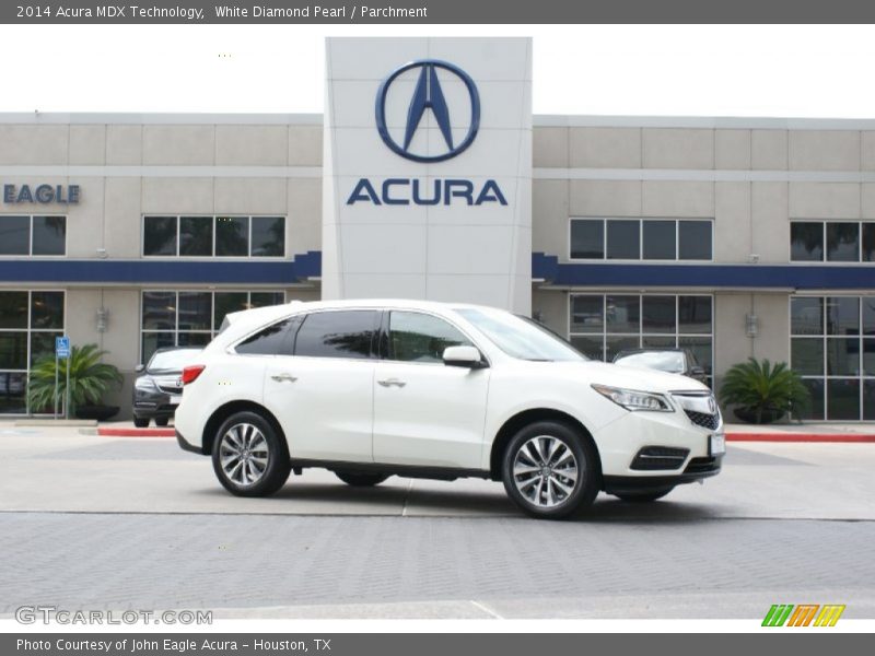 White Diamond Pearl / Parchment 2014 Acura MDX Technology