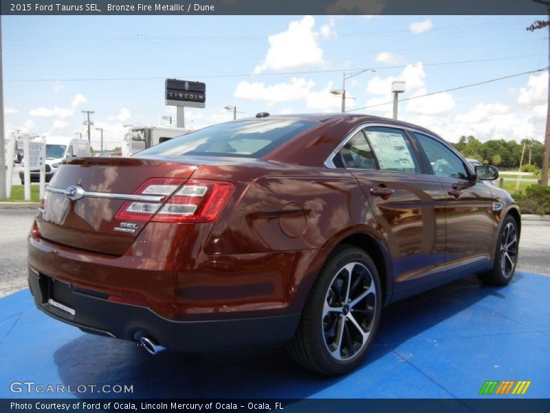 Bronze Fire Metallic / Dune 2015 Ford Taurus SEL