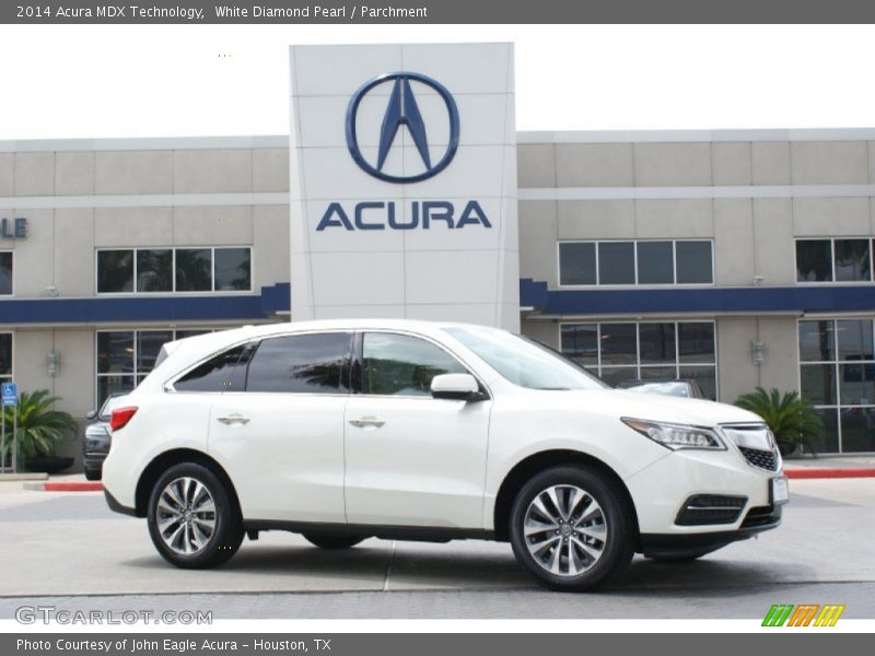 White Diamond Pearl / Parchment 2014 Acura MDX Technology