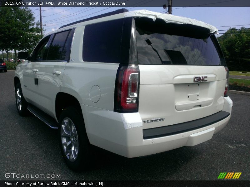 White Diamond Tricoat / Cocoa/Dune 2015 GMC Yukon SLT 4WD