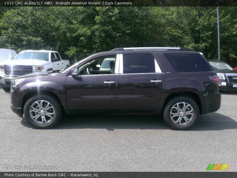 Midnight Amethyst Metallic / Dark Cashmere 2015 GMC Acadia SLT AWD
