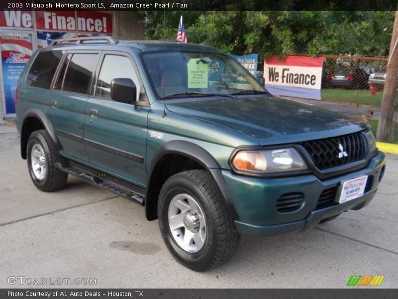 Amazon Green Pearl / Tan 2003 Mitsubishi Montero Sport LS