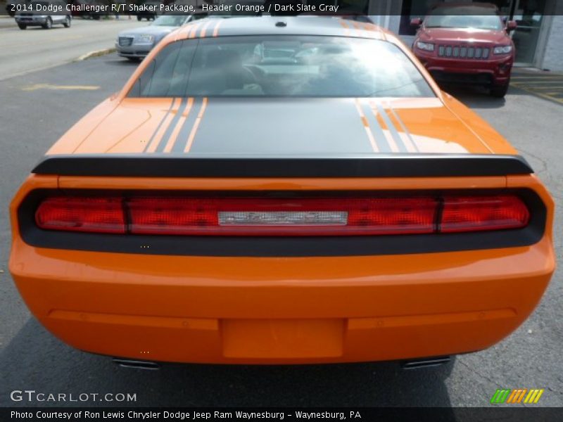Header Orange / Dark Slate Gray 2014 Dodge Challenger R/T Shaker Package