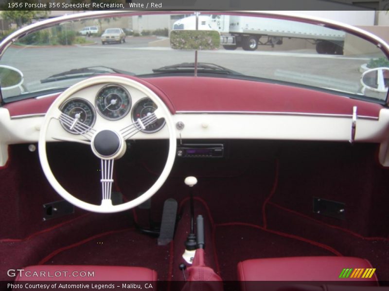 White / Red 1956 Porsche 356 Speedster ReCreation