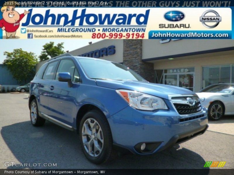Quartz Blue Pearl / Gray 2015 Subaru Forester 2.5i Touring