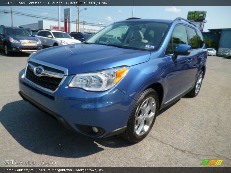 Quartz Blue Pearl / Gray 2015 Subaru Forester 2.5i Touring