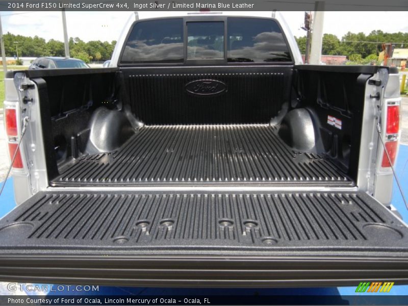 Ingot Silver / Limited Marina Blue Leather 2014 Ford F150 Limited SuperCrew 4x4