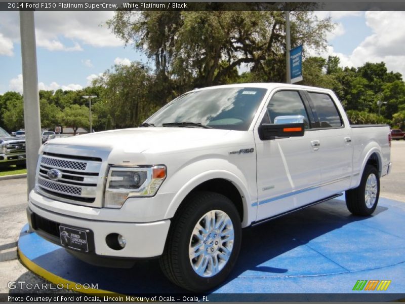 White Platinum / Black 2014 Ford F150 Platinum SuperCrew