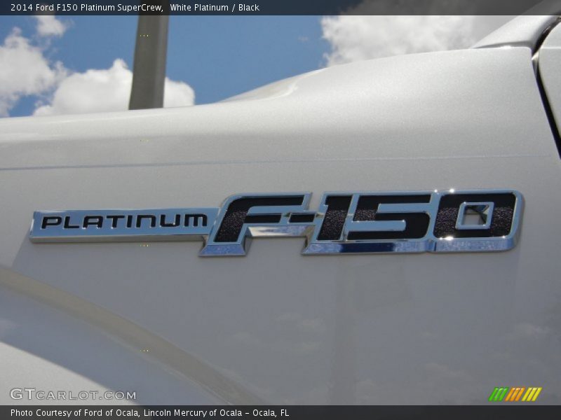 White Platinum / Black 2014 Ford F150 Platinum SuperCrew