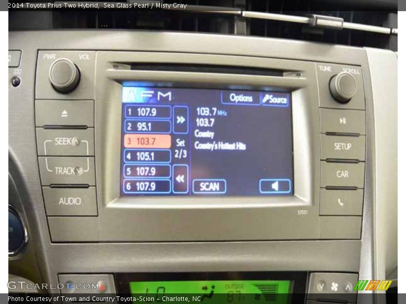 Sea Glass Pearl / Misty Gray 2014 Toyota Prius Two Hybrid