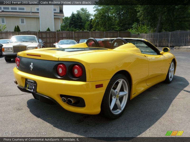 Giallo Modena (Yellow) / Nero (Black) 2002 Ferrari 360 Spider