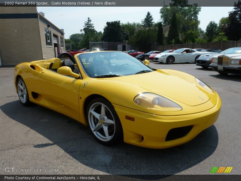 Giallo Modena (Yellow) / Nero (Black) 2002 Ferrari 360 Spider