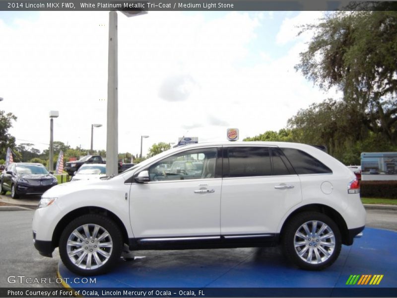 White Platinum Metallic Tri-Coat / Medium Light Stone 2014 Lincoln MKX FWD