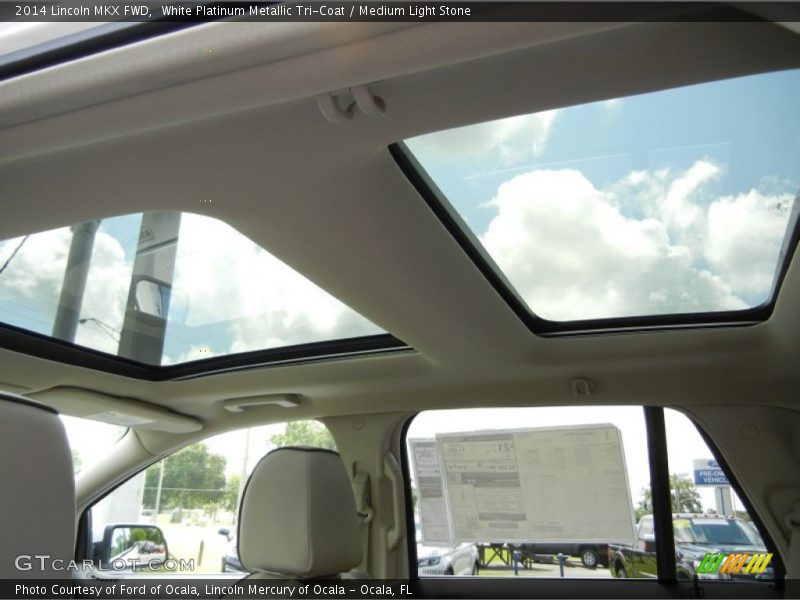 White Platinum Metallic Tri-Coat / Medium Light Stone 2014 Lincoln MKX FWD