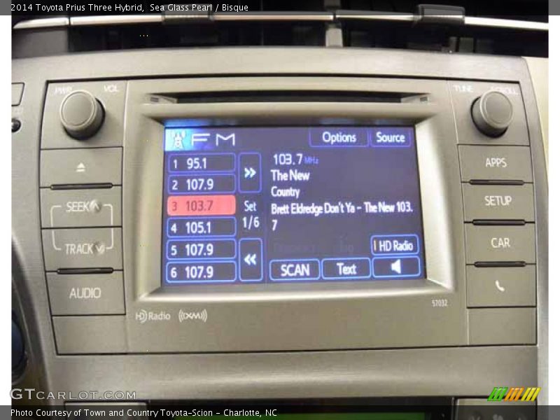 Sea Glass Pearl / Bisque 2014 Toyota Prius Three Hybrid