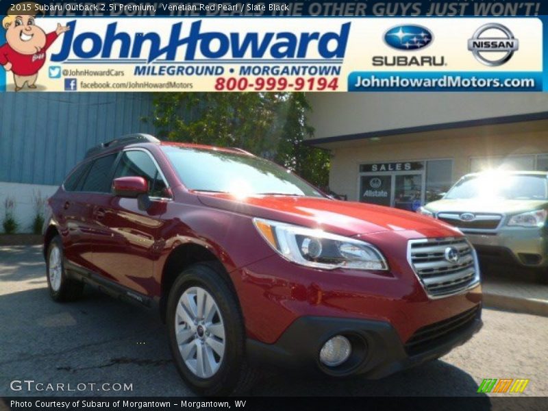 Venetian Red Pearl / Slate Black 2015 Subaru Outback 2.5i Premium