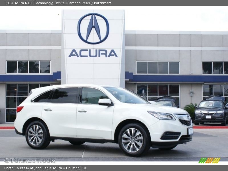 White Diamond Pearl / Parchment 2014 Acura MDX Technology