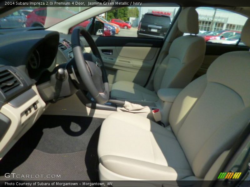 Jasmine Green Metallic / Ivory 2014 Subaru Impreza 2.0i Premium 4 Door