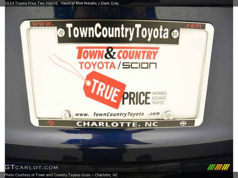 Nautical Blue Metallic / Dark Gray 2014 Toyota Prius Two Hybrid