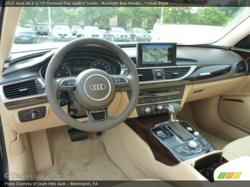 Moonlight Blue Metallic / Velvet Beige 2015 Audi A6 3.0 TDI Premium Plus quattro Sedan