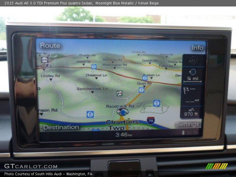 Moonlight Blue Metallic / Velvet Beige 2015 Audi A6 3.0 TDI Premium Plus quattro Sedan