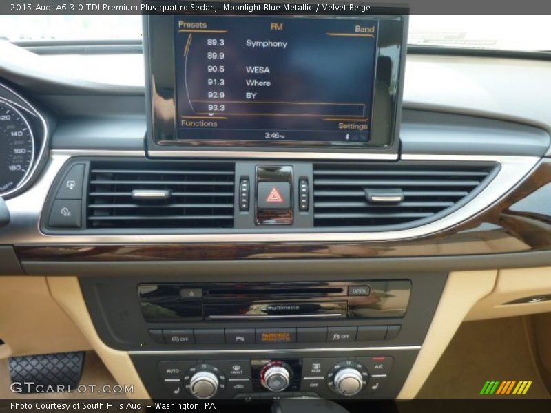 Moonlight Blue Metallic / Velvet Beige 2015 Audi A6 3.0 TDI Premium Plus quattro Sedan