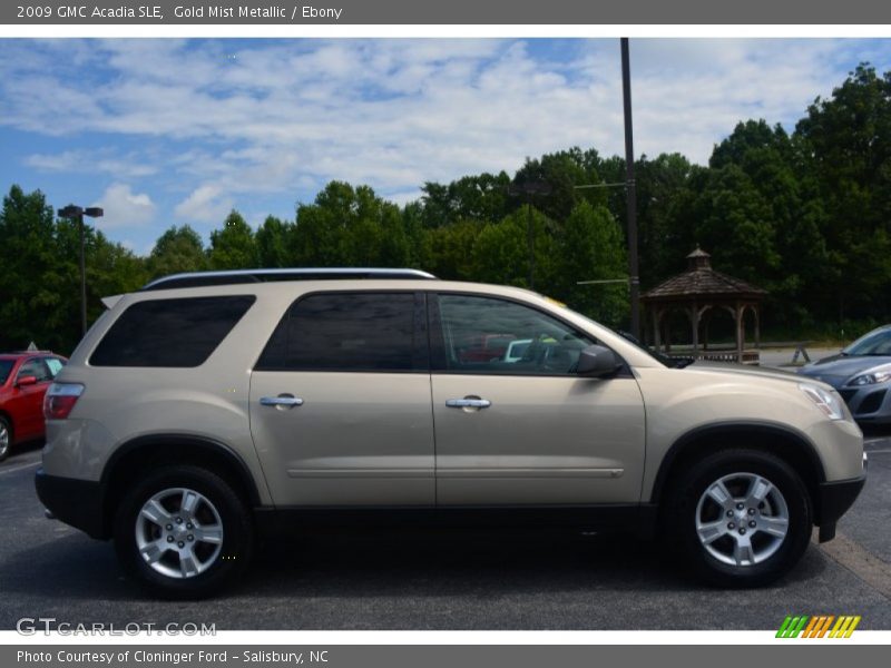 Gold Mist Metallic / Ebony 2009 GMC Acadia SLE