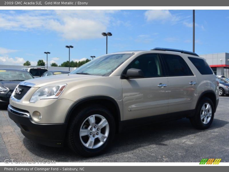 Gold Mist Metallic / Ebony 2009 GMC Acadia SLE