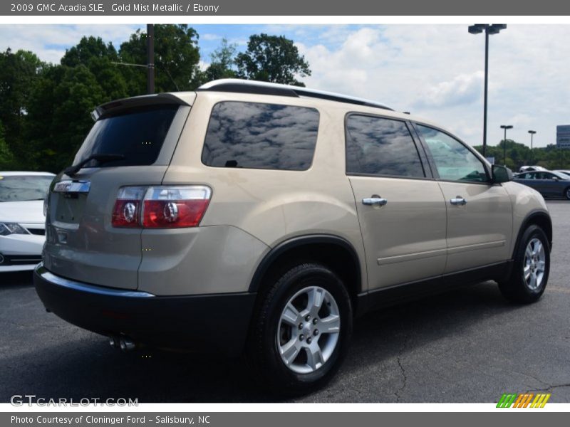 Gold Mist Metallic / Ebony 2009 GMC Acadia SLE