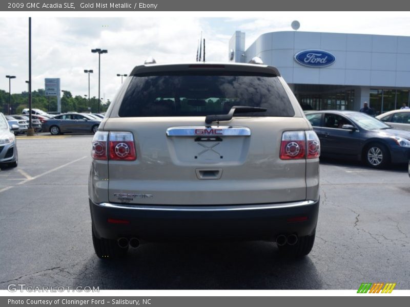 Gold Mist Metallic / Ebony 2009 GMC Acadia SLE