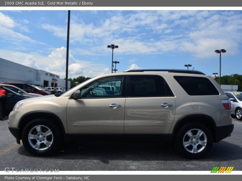 Gold Mist Metallic / Ebony 2009 GMC Acadia SLE