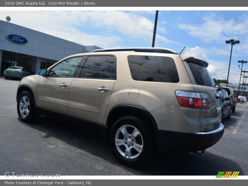 Gold Mist Metallic / Ebony 2009 GMC Acadia SLE