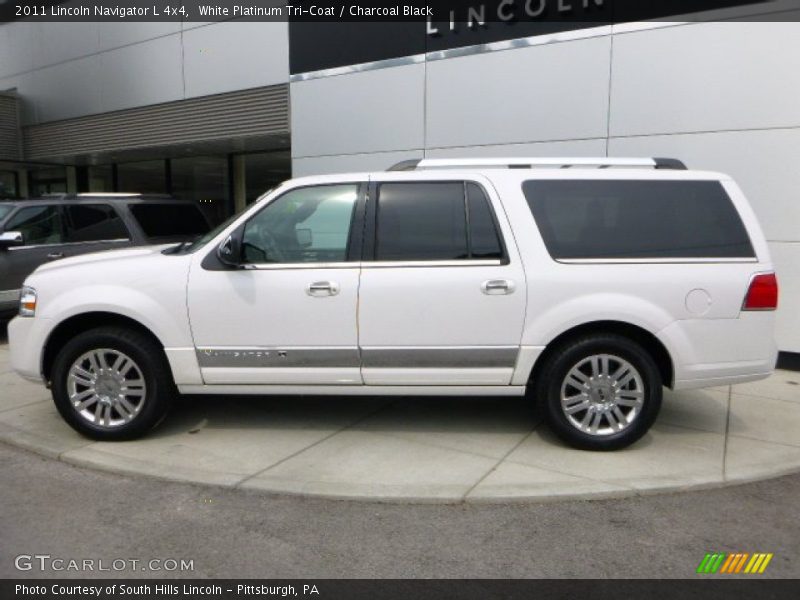 White Platinum Tri-Coat / Charcoal Black 2011 Lincoln Navigator L 4x4