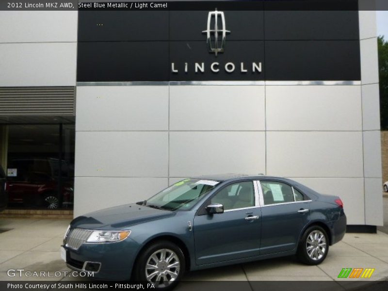 Steel Blue Metallic / Light Camel 2012 Lincoln MKZ AWD