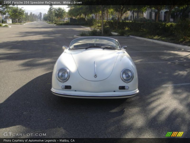 White / Brown 1956 Porsche 356 Speedster ReCreation