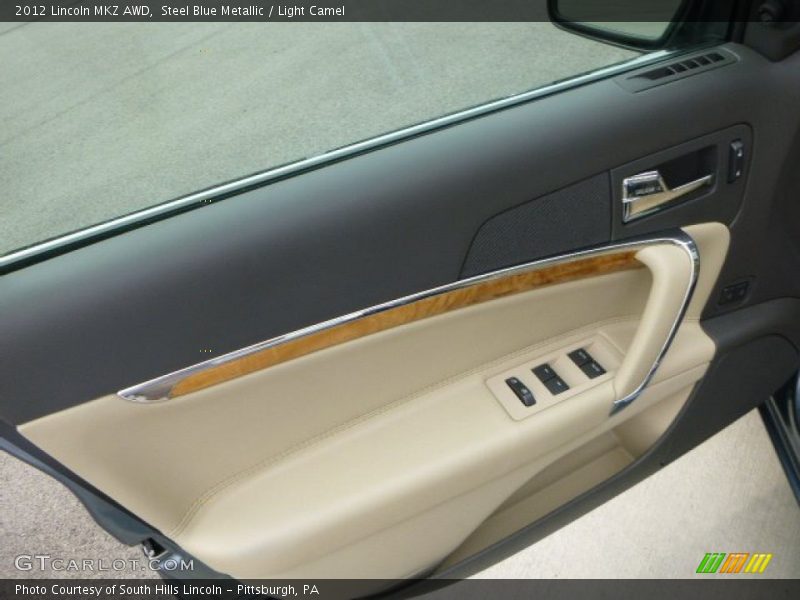 Steel Blue Metallic / Light Camel 2012 Lincoln MKZ AWD