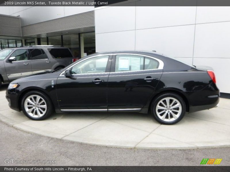 Tuxedo Black Metallic / Light Camel 2009 Lincoln MKS Sedan