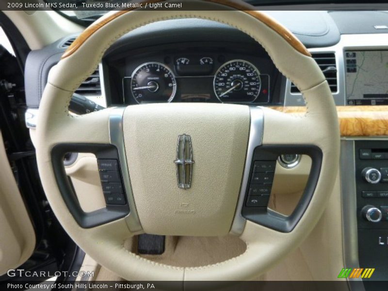 Tuxedo Black Metallic / Light Camel 2009 Lincoln MKS Sedan