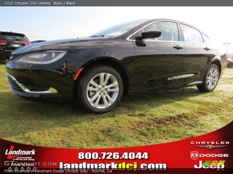 Black / Black 2015 Chrysler 200 Limited